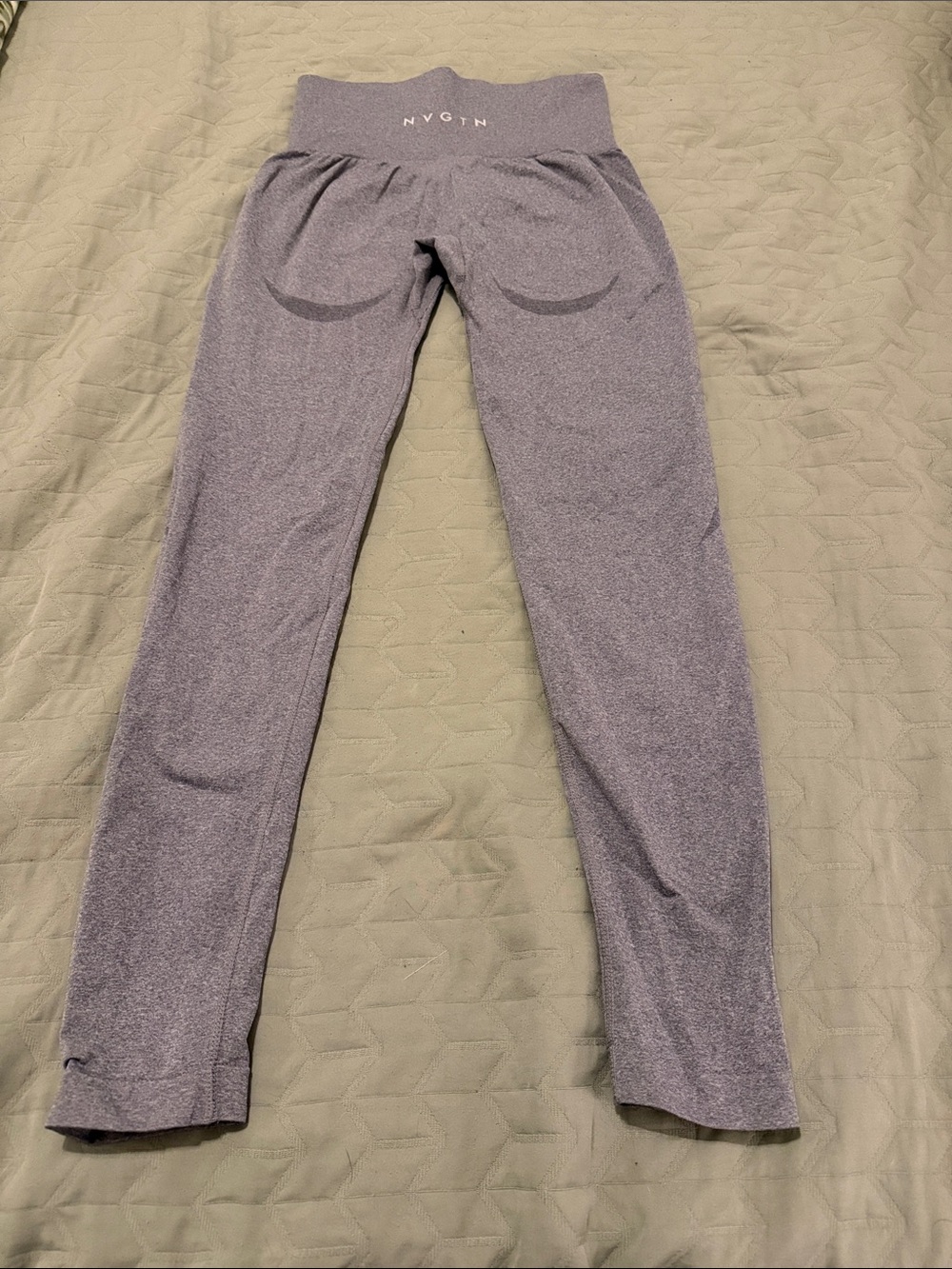 NVGTN Seamless Leggings. High waist. Contour. Gray. Small - Picture 6 of 7